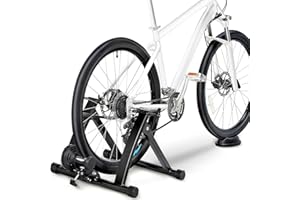 Yaheetech Turbo Trainer Magnetic Bike Trainer Indoor Exercise Bike Trainer Stand Magnetic Resistance Bicycle Training Stand for Mountain & Road Bikes 26'' to 28'' and 700C wheels