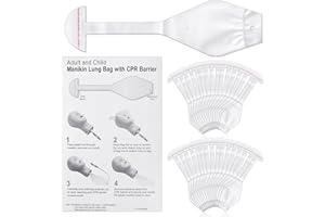 Gilprop 100 Pcs CPR Manikin Lung Bags Replacement Lung Bag Face Shield Lung Bags for Adults Compatible with CPR Prompt Manikin Practice and Training