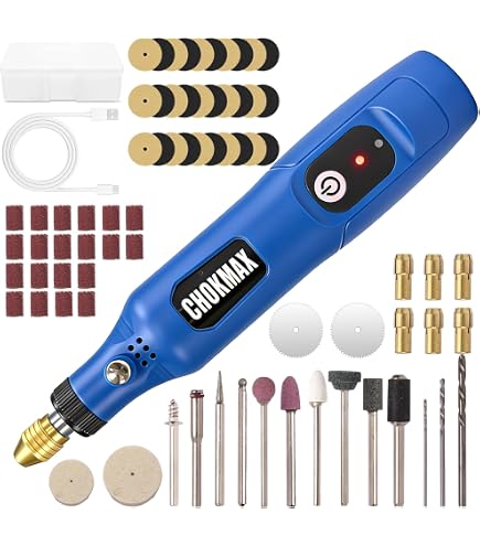 CHOKMAX Outil rotatif sans fil, kit de meuleuse à 3 vitesses avec 72