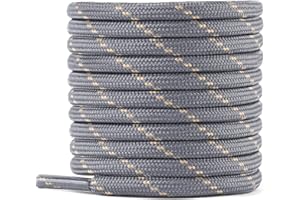 Knixmax 1 Par -2 Pares Cordones Redondos y Planos, Cordones Resistentes para Todo Tipo de Botas, Zapatos y Zapatillas - Varias Longitudes y Colores