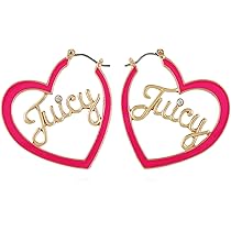 Juicy Couture Goldtone Signature Logo Heart Stud Earrings