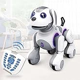 28 Cm Smart Robot Dog Voice Light Programming with Rechargeable Remote Control and Hand Sensor with 22 Functions Dance Barking And Hand