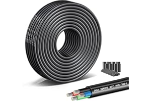 SCHDRA Cavo Prolunga 22AWG 4x0,3mm² 8Metri UL2464 - Doppio Conduttore in Rame Stagnato Senza Ossigeno per Luci LED Auto, Fari Posteriore, Barche e Applicazioni 12V/24V con Certificazione 300V