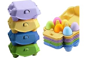 WOUYTPE 8 Pezzi Contenitori Uova Cartone, Porta Uova Cartone, Cartoni di Uova di Carta, Adatto per la Conservazione di Uova, Uova di Anatra, Uova d'oca, Protezione Ambientale Facile da Sciogliere