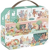 Janod - Puzzle Bambini 54 Pezzi - Gioco Educativo Abilità Fino-Motorie
