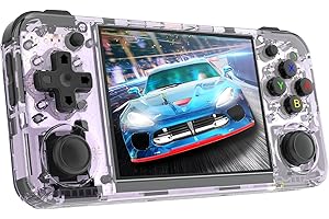 LNCBOC RG35XX H Handheld Game Console, HDMI TV Output 3.5'' IPS Screen Linux OS Retro Video Games Player Built-in 5000+ Games, 64G TF Card (Purple)
