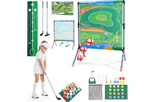 WildFun Golf Darts Chipping Game, Battle Practice Mat, Swing Training Toy, Sportaktivitäten mit Putting Practice Toy und Swing Training Tool für Kinder und Erwachsene (Halterung)