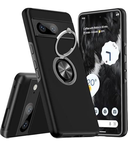 Btstring Google Pixel 7 Pro Case, Military Grade Shockproof Protective Case Cover With Metal Ring Holder, Compatible Car Holder, Blue - View #11