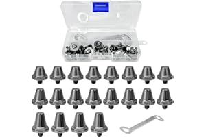 BOLOEST 20 Piezas reemplazo de Perno de fútbol para Suelo Blando, Perno de fútbol de aleación de Aluminio para Botas de fútbol, Compatible con la mayoría de Botas de fútbol (11 mm / 13 MM / 15 mm)