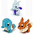 Nanoblock - 3 Sets Bundle - Squirtle (Zenigame), Mewtwo and Eevee (Eievui) - Adjustable Pokemon Characters (Japan Import)