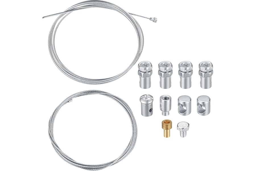 QOOSIKICC Universal Cable Repair Kit, Universal Motorcycle Emergency Throttle Cable Repair Kit, Motorcycle Clutch Throttle Cables Brake Repair Kit with Fixing Screws Universal Parts