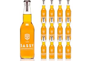 MAISON SASSY - CIDRE BRUT (5,2% Vol Alc) - 12x33cl - Fabriqué en Normandie artisanal, qualité premium, faible en calories, sans gluten, 100% naturel et sans sucre ajouté