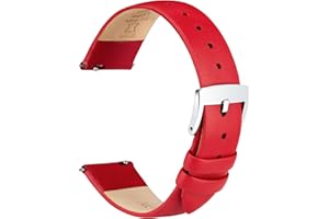 OTTOODY Leather Watch Straps Quick Release Watch Band, Elegant & Ultra-Soft Top Grain Leather Watch Strap for Women Men, Choice of Color & Width - 12mm 14mm 16mm 18mm 20mm 22mm for Watch & Smartwatch