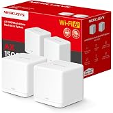 Mercusys Halo H1500X (2-Pack)-WiFi 6 Mesh System, AX1500 Dual Band | Whole House Coverage up to 350 m&sup2;. Unified Network. Conn