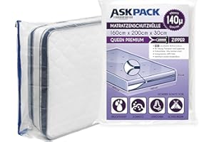 ASK Pack Pokrowiec na Materac z Zamek kotwicy - Rozmiarów od XS do XXL, Ultra odporny materiał (140µ), odporne na rozdarcia, Wielokrotnego Wodoodporny - Idealne do Przechowywania, Transportu 160 x 200