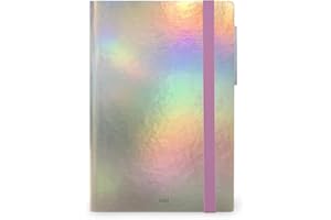 Legami - Agenda Giornaliera Large, 12 Mesi, da Gennaio 2024 a Dicembre 2024, Chiusura con Elastico, Planner mensile gennaio 2025, Piano Ferie, Rubrica, 17x24 cm, Colore Holo fairy