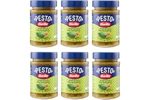 Barilla Pesto Basilico e Pistacchio Pesto con albahaca y pistachos de agricultura sostenible, 190 g, salsa italiana sin gluten