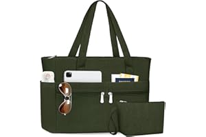 LUROON Sac a Main Femme Cabas Grande Capacité, Sac Cabas Femme en Velours Côtelé Tote Bag avec Fermeture Éclair, Léger Sacs Ordinateur 15.6 Pouces pour Voyage Collège Travail