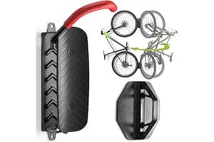 Housolution Support Mural Pivotant pour Vélo, Supports pour Vélo pour le Garage de Montagne, Support de Rangement pour Vélo pour le Garage, Supporte Jusqu'à 66lbs, Facile à Installer (1 Paquet)