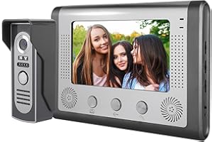 DAUERHAFT 7inch HD Wired Night Vision Doorbell,110-240V Camera Video Intercom Doorbell Door Phone,with TFT LCD Screen Monitor Hands free Intercom(AU PLUG)