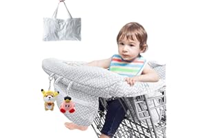 Zwini Baby Einkaufswagen Abdeckung Universal Kleinkind Hochstuhl und Warenkorb Kissen mit Tragetasche, waschbar Kinderwagen weicher Organisatoren Hochstuhlauflage für Hauck Holzhochstuhl Alpha