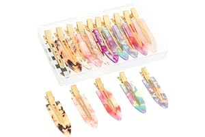 Kiiwah 10 Piezas de Pinzas para el Pelo sin Doblar, Clips Pasadores Cabello con Caja de Almacenamiento para Mujeres Niñas Maquillaje