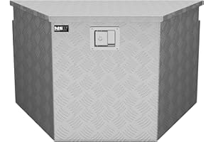 MSW MOTOR TECHNICS MSW Coffre De Rangement Aluminium Damier Malle De Transport MSW-ATB-830 (150 litres, 82 x 48 x 46 cm, Charnières Et Poignées Rivetées)