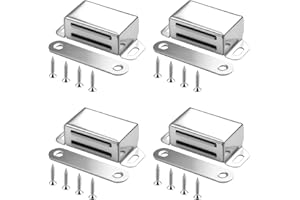 MDLSDE 4 Pezzi Chiudiporta Calamita, Chiusura Magnetica Cassetto Calamite Adesivo Potente Magnete Chiusura Magnetica Magneti Cassetti per Ante Cucina per Armadio Mobili Porta Scorrevoli
