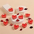 PROSPERRO LUMO by Parkash Candles Scented Heart Shaped Tealights for Home Decor | Set of 10 (RED - Rose), SCENTED WAX Tealight
