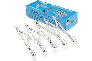 JASNI Food Grade Stainless Steel Pizza Cutter Multi-Wheel Dough Divider Pastry Knife Baking Cutter (5 Wheel)