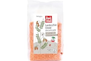 Baule Volante Lenticchie Rosse Decorticate Bio - Altamente Ricche di Proteine ​​- 500g