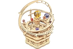 ROKR Puzzle en Bois 3D Modèle Mécanique Construire Maquette pour Adulte Enfants, Boîte à Musique Starry Night