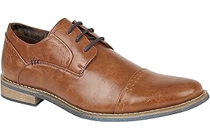 Charles Southwell Senator Brandy Brown Men's Smart Formal Derby Fashion Shoes