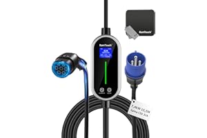 RamTouch Caricatore Auto Elettriche (7,4 kW, Tipo 2, Spina CEE 32A, 15,5 m), Stazione di Ricarica EV Portatile con Potenza Regolabile e Programmazione, per Veicoli Elettrici (VE) e Veicoli Ibridi