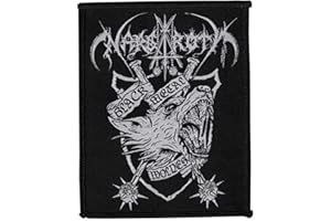 Nargaroth - Parche de metal negro con diseño de lobo