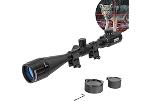 ‎ESSLNB ESSLNB Luftgewehr Zielfernrohr 6-24x50 Zielfernrohre mit Mil-Dot Entfernungsmesser AOEG 5 Helligkeitseinstellungen mit 20mm/22mm Picatinny-Schienenhalterung und Abdeckungen für die Jagd