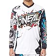 O'Neal | Motocross Jersey | Enduro Motorcycle | Fit for Maximum Range of Movement, Stitched Elbow Protection, Breathable | Element Villain Jersey | Adult | White | Size M