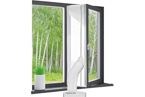 Flow fire 400 cm Mobile Klimaanlage Fensterabdichtung, Klimagerät Fensterabdichtung Funktioniert mit Fenster, Dachfenster, Flügelfenster, Kippfenster