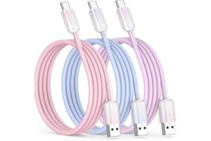 NEBITE USB C Charger Cable [3-Pack, 3FT], USB to USB C Type C Charger Fast Charging wire for iPhone 17/16/15, iPad Pro, Samsung Galaxy, MacBook Pro,and More