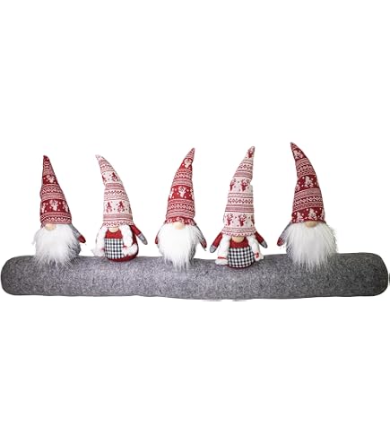 Boudin Décoration Noël élans Boudin De Porte Avec 4 élans – 90 Cm De Long, En Feutre Boudin De Porte Anti-courant D'air