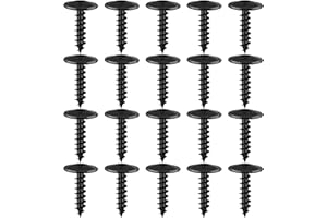 MICJLLT 20 Pcs M5 x 16 mm Black Self Tapping Screws Metal,Car Engine Small Screw Fender Liner Clips Wheel Arch Inner Liner,Torx Screws Bolt Retainer for Bumper Undertray Screws Engine Cover Undertray
