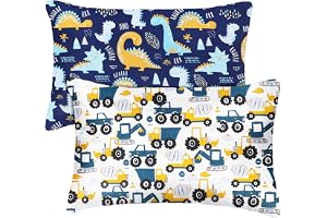 Vicloon Örngott för barn, 2 stycken örngott för bebisar, 40 x 60 cm, bomull, babyörngott, för pojkar och flickor, sängkläder