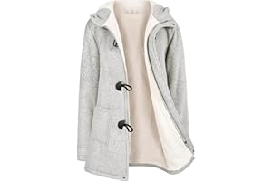 Vancavoo Wintermantel Damen Warm Winterjacke Elegant Plüsch Jacken Mantel Winter Fleece Hoodie Coat Kapuzenjacke