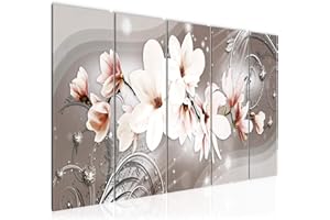 Runa Art Quadro Magnolia Fiori Stampa D'Arte Tela Non Tessuta Decorazione Murale Soggiorno Camera Da Letto 006256a