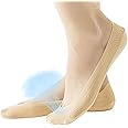Women's No Show Liner Low Cut Cotton Nylon Boat Hidden Invisible Socks(4 Pairs)