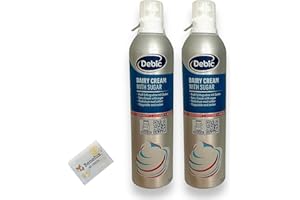 Debic Profi-Schlagsahne gezuckert Vorratspackung 2x 700ml + Benefux. Erfrischungstuch