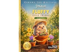 Inky Doodle Day: Fluffy Hygge Friends 2. Cozy and Cute Hygge Patterns Ink Tracing Coloring Book: Little Fuzzy Animals in Simple Everyday Moments