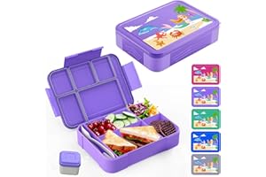 waziwe Brotdose Lila, Brotdose Kindergarten, Bento Box Kinder, Brotzeitbox Kinder Schule, Brotdose Kinder Mit Fächern, Brotdosen Mit Trennfächern, School Mood Brotdose, Brotdose Mit Trennwand