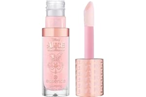 ‎ESSENCE COSMETICS essence Disney Alice in Wonderland plumping high-shine lipgloss, Nr. 02, Pink, vergrößernd, glänzend, schimmernd, vegan, ohne Parabene, ohne Mikroplastikpartikel, Nanopartikel frei, 1er Pack (4ml)