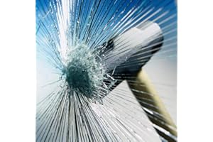 AWKAQUN Trasparente in Vetro Finestra Pellicola autoadesiva - Pellicola protettiva trasparente per finestrini a Prova di Esplosione Trasparente di Sicurezza Finestra Adesivi (76cm*5m)